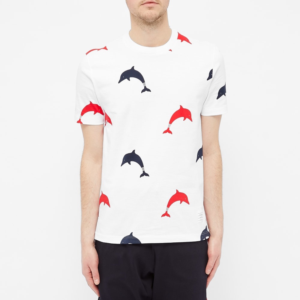 Thom Browne Dolphin Print Tee - 4