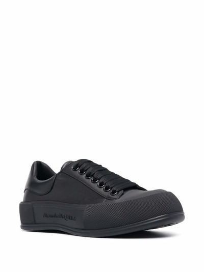 Alexander McQueen logo-print lace-up sneakers outlook