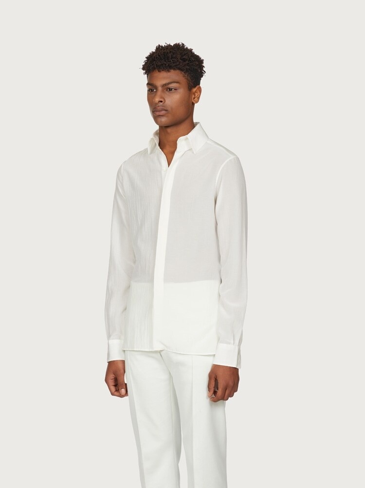 COTTON AND SILK SHIRT - 8