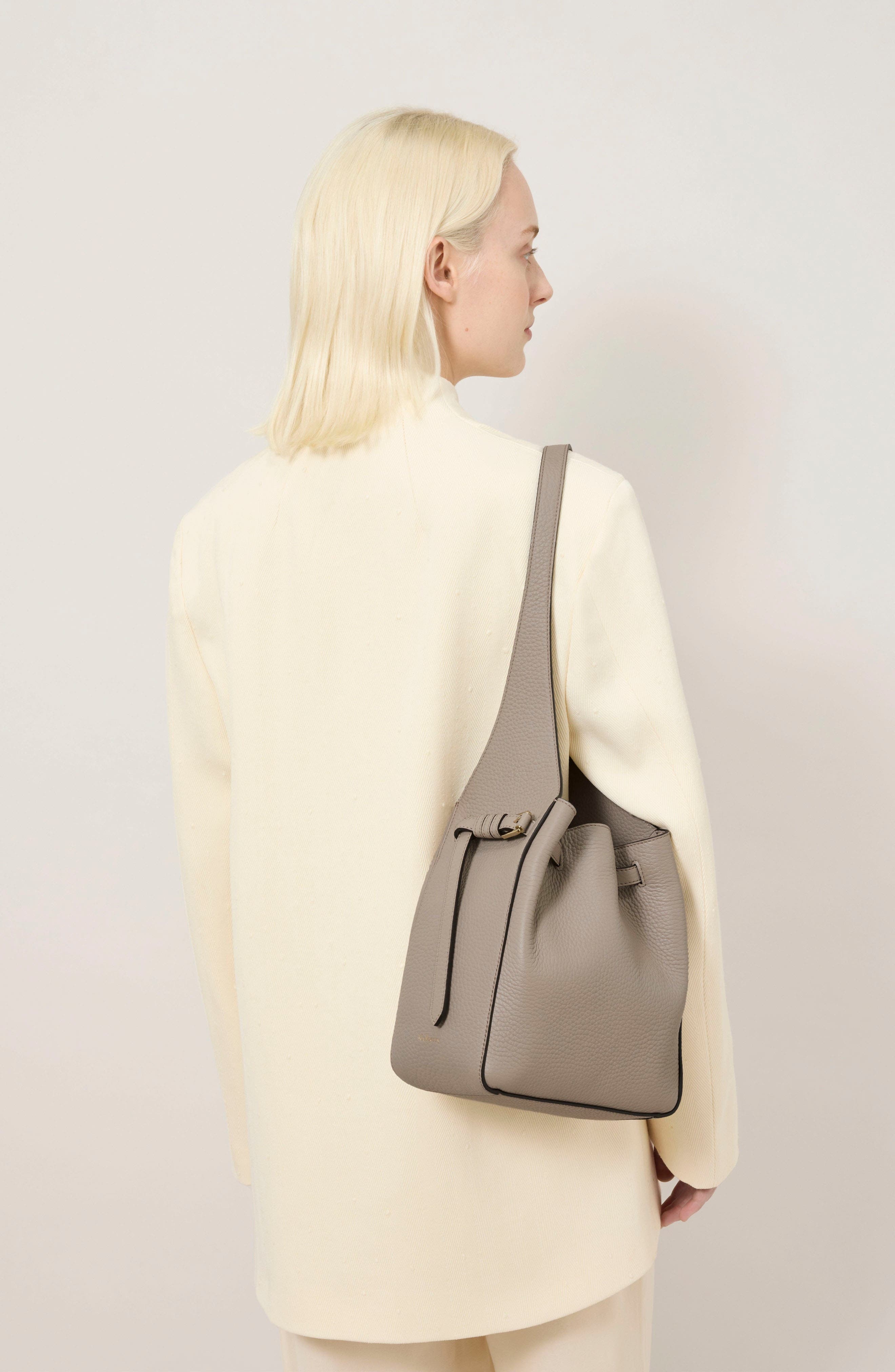 Mulberry Small Lyra Leather Bucket Bag in Cashmere Taupe at Nordstrom - 2