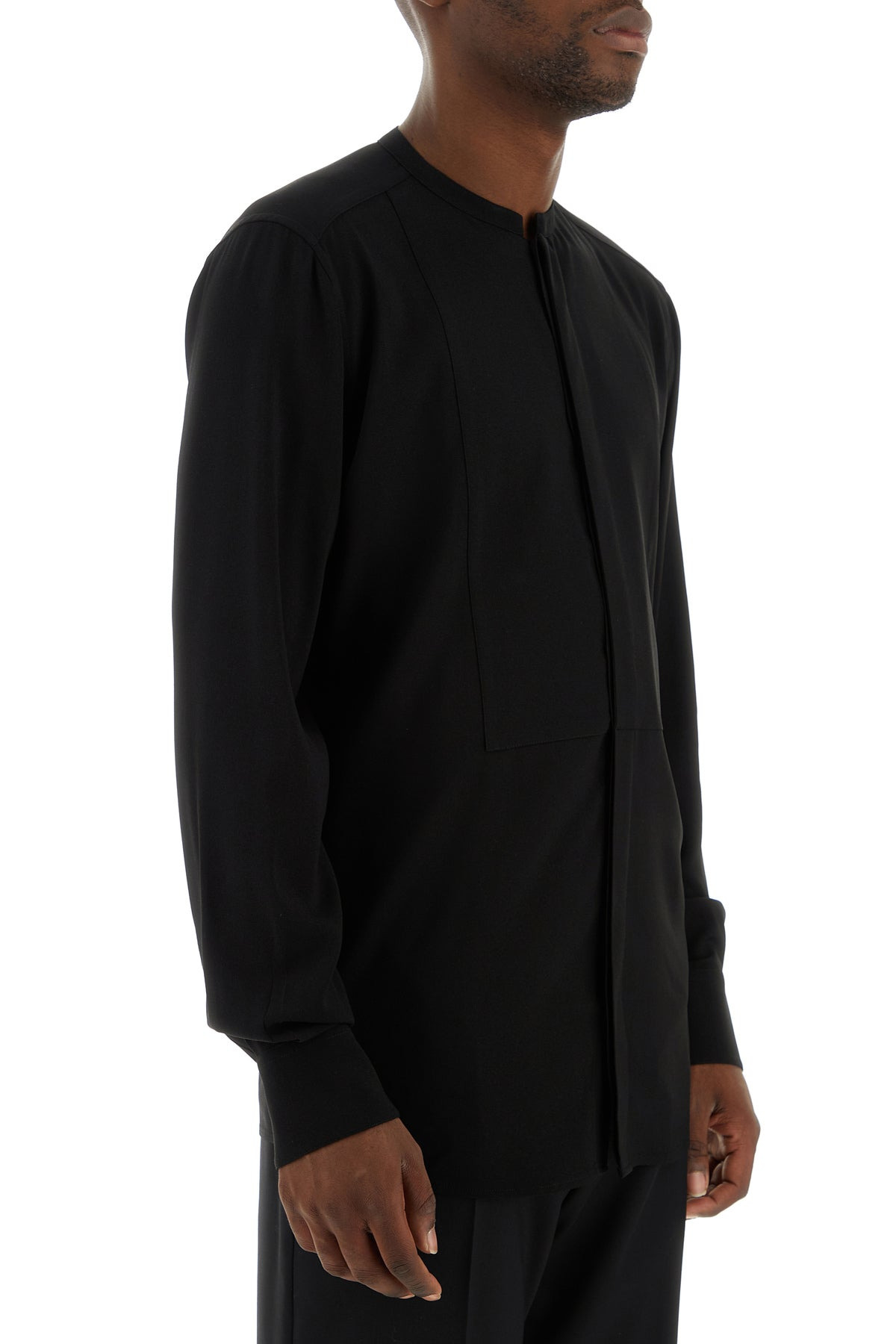 Black crepe shirt - 3