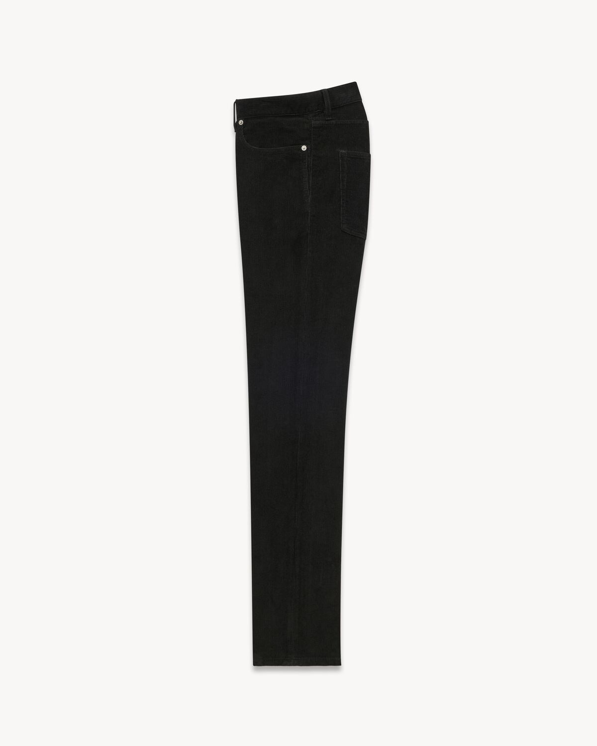 RELAXED SLIM PANTS IN FADED BLACK CORDUROY - 2