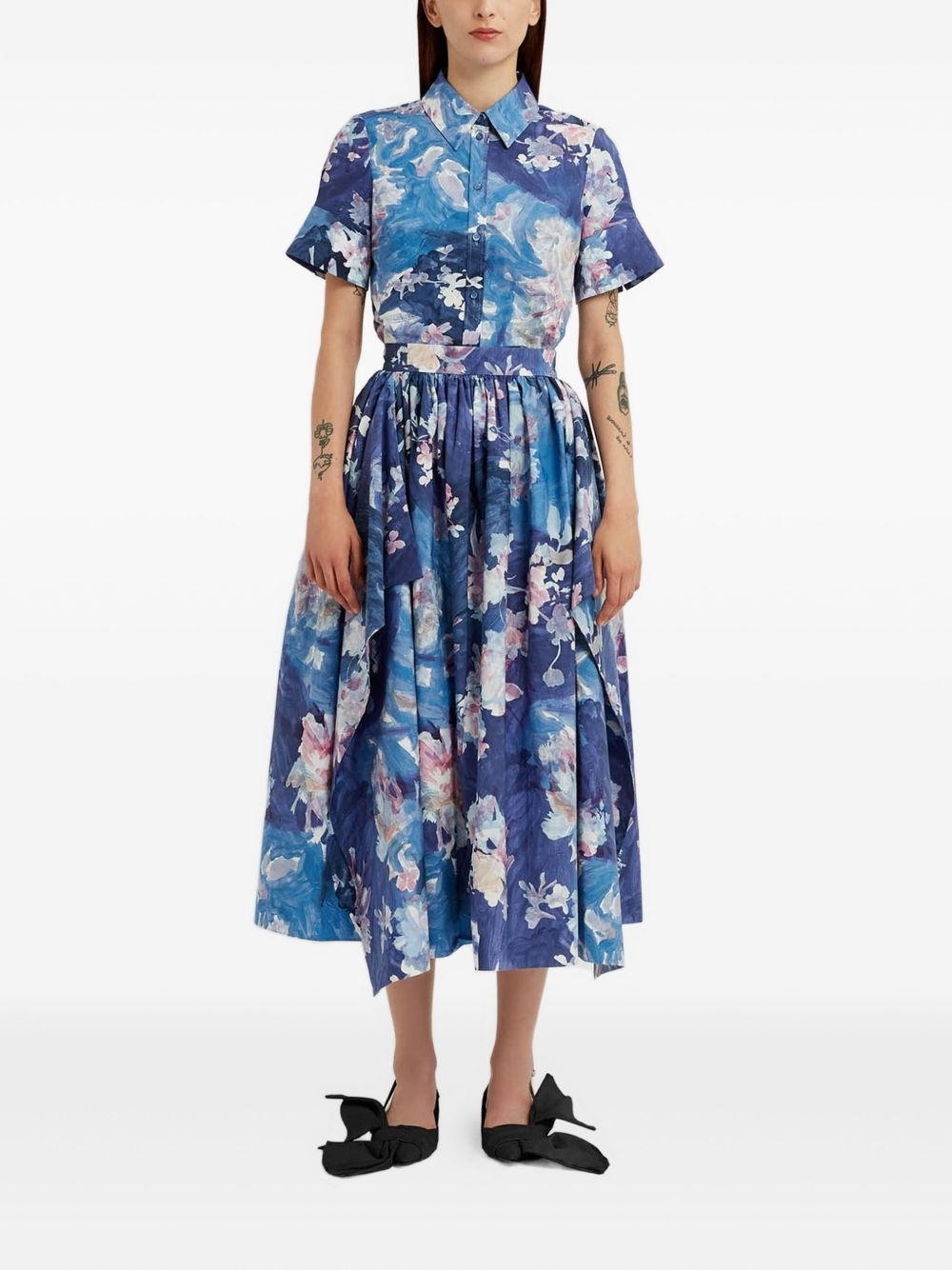 floral-print short-sleeve shirt - 3