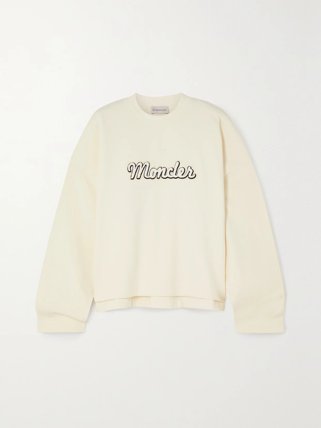 Flocked Cotton-blend Jersey Sweatshirt - 1