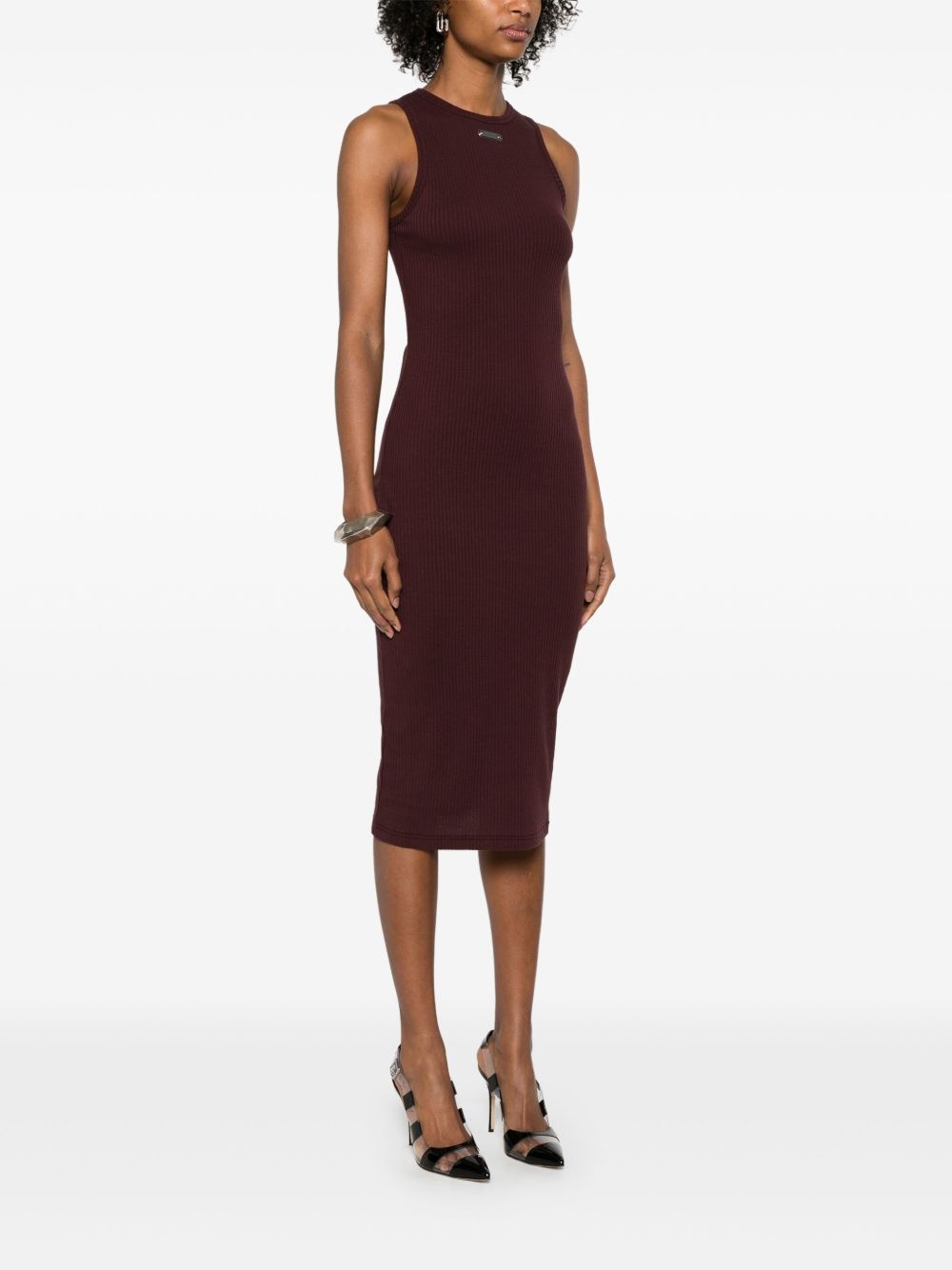 ribbed midi dress - 3