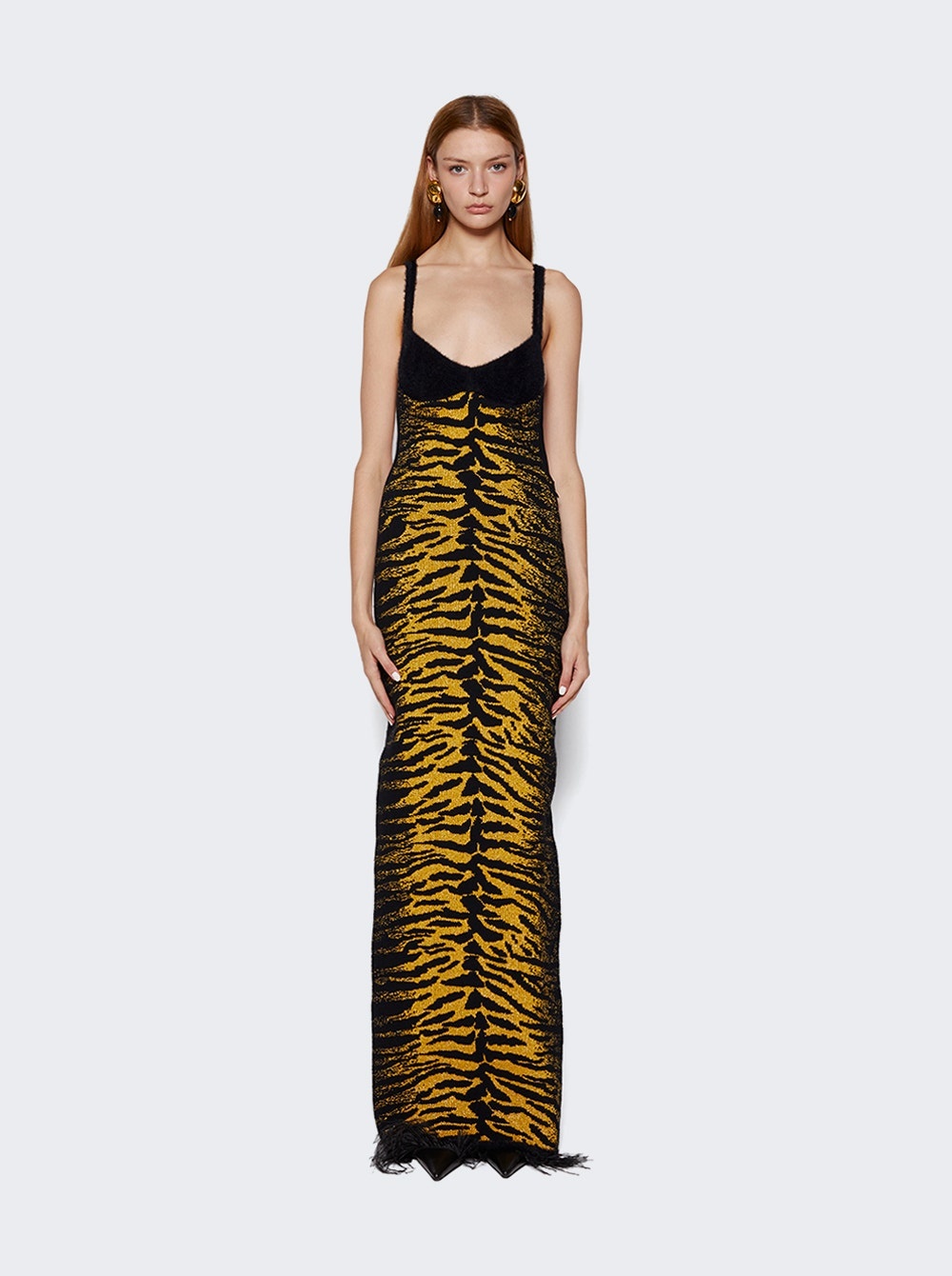 Long Jacquard Dress Zebra - 2