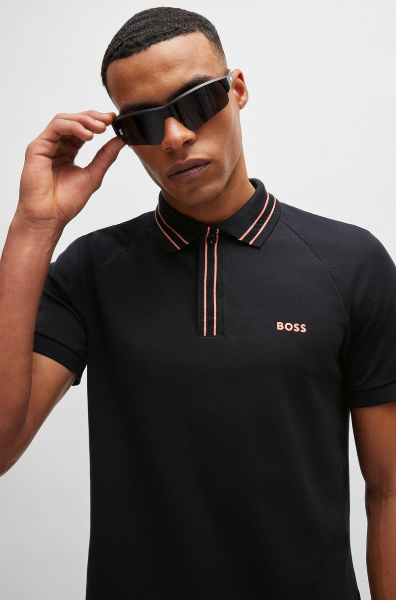 STRETCH-COTTON POLO SHIRT WITH STRIPES AND LOGO 3