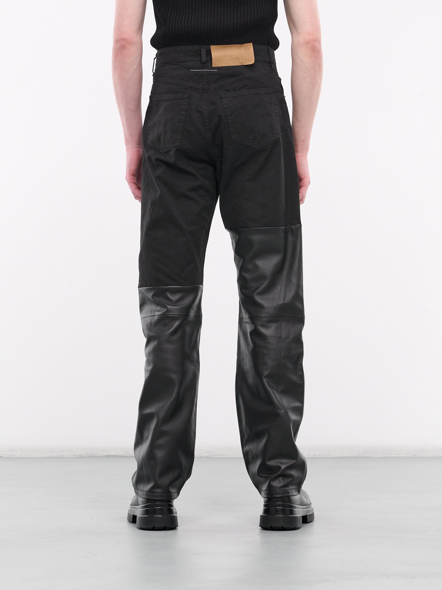 Mixed-Material Trousers - 3
