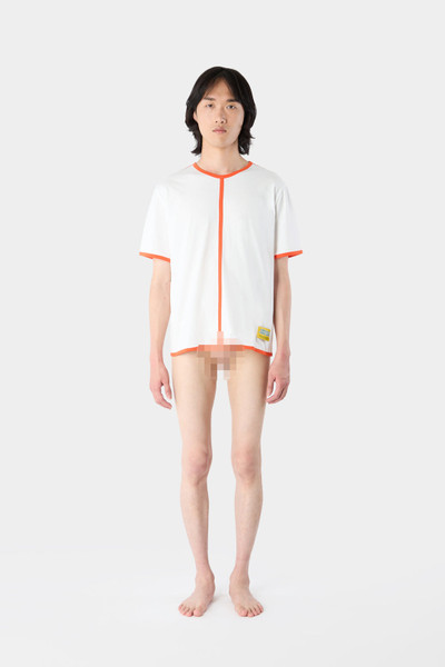 SUNNEI CLASSIC T-SHIRT WITH PROFILE / white & orange outlook