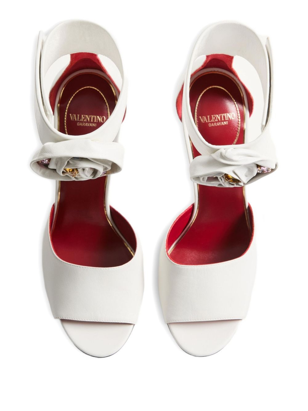 105mm Drip Rose rose-detail ankle-strap sandals - 3