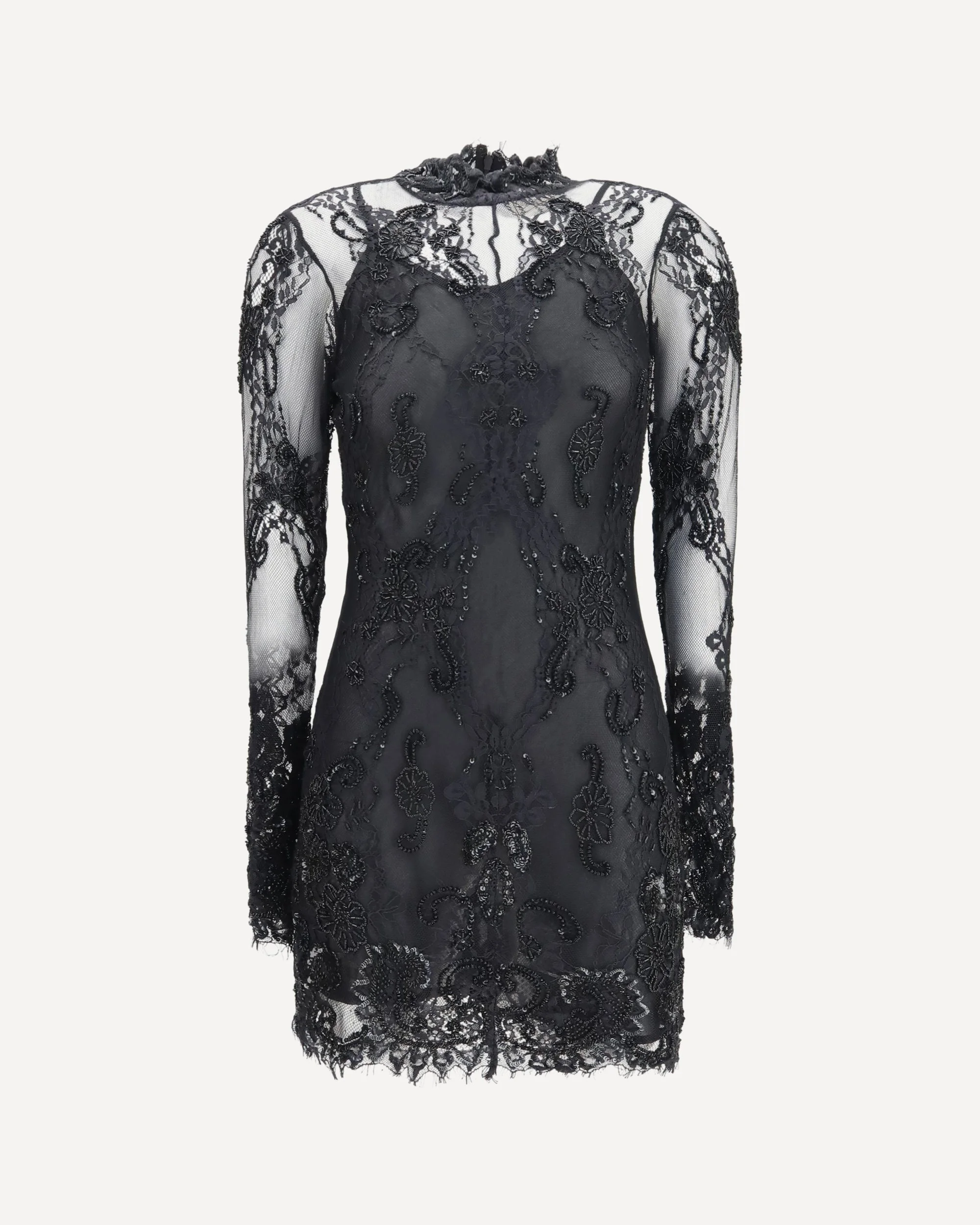 Embroidered lace Mini Dress - 1