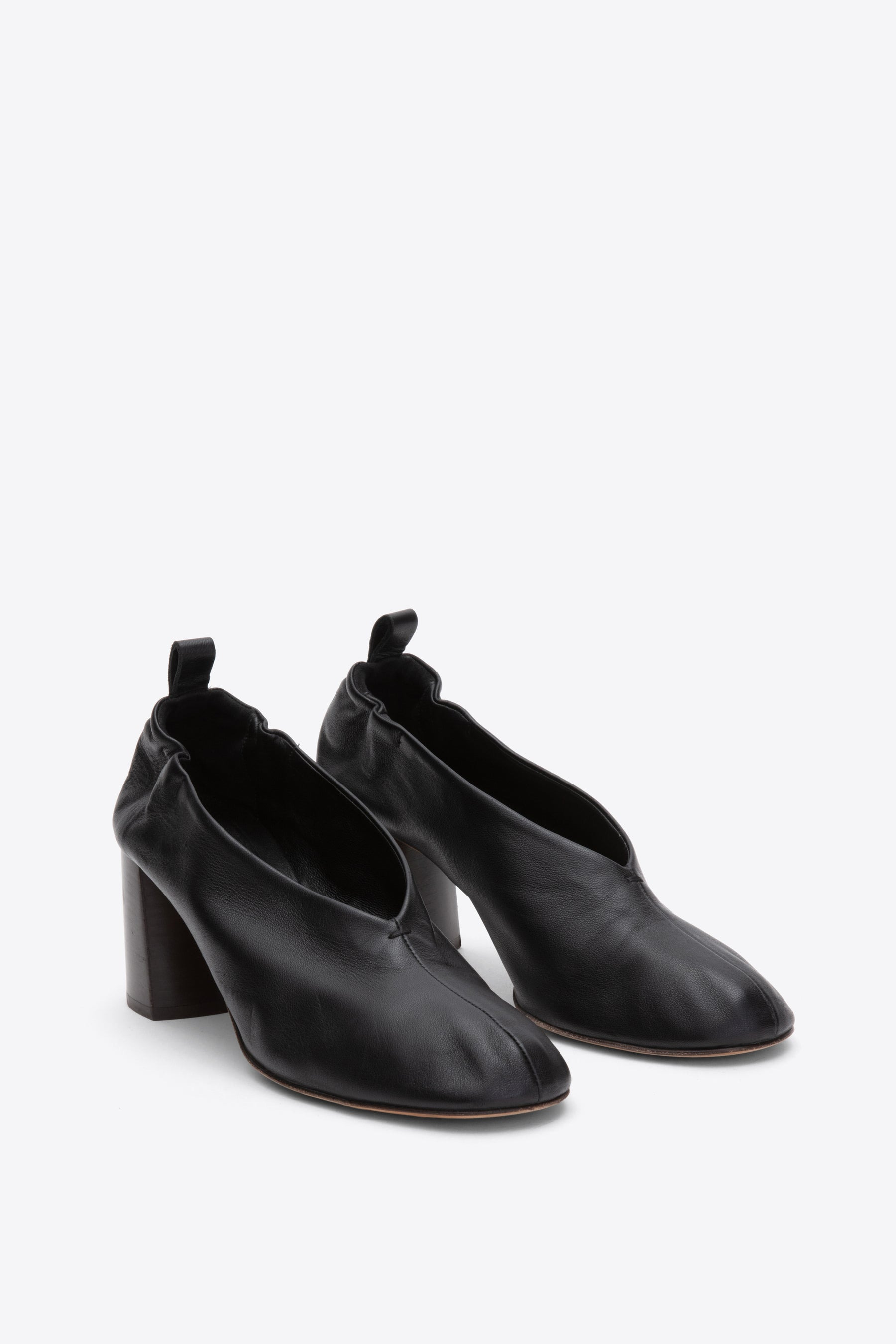 Nadia Ruched Leather Pumps - 2