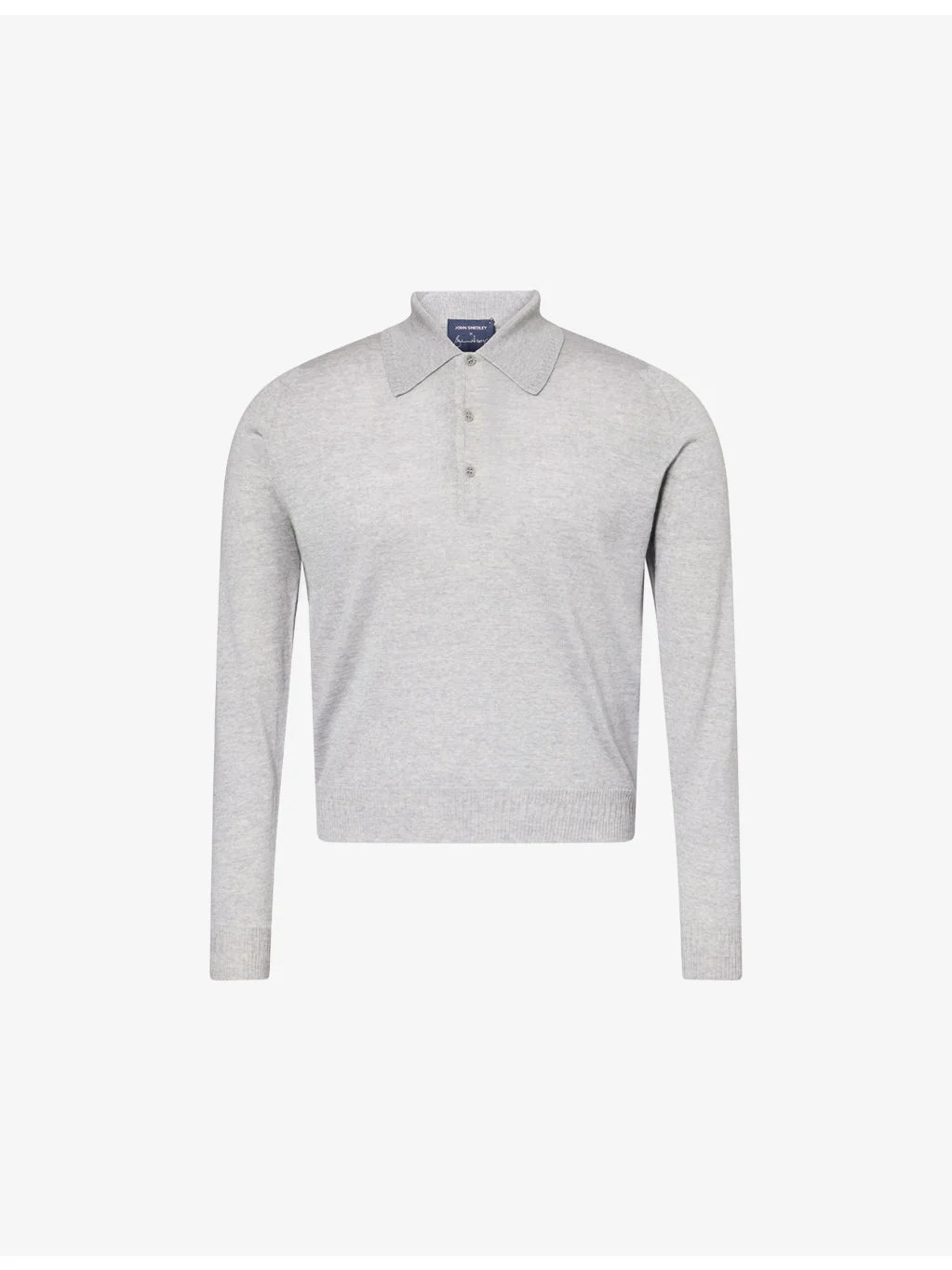 John Smedley X Bill Nighy Long-Sleeve Merino Wool Polo Shirt - 1