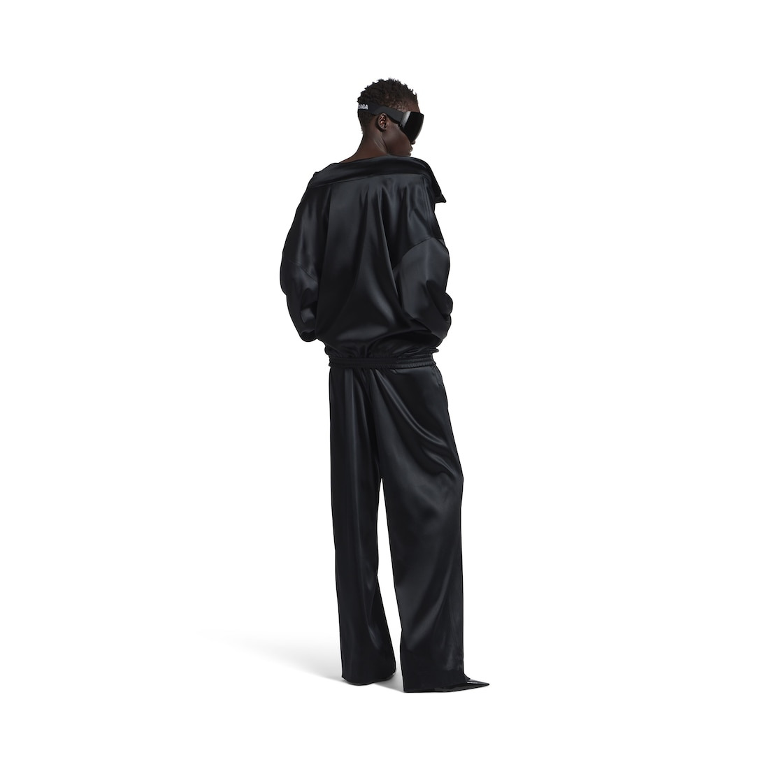 Women's Off-shoulder Tracksuit Jacket in Black - 4
