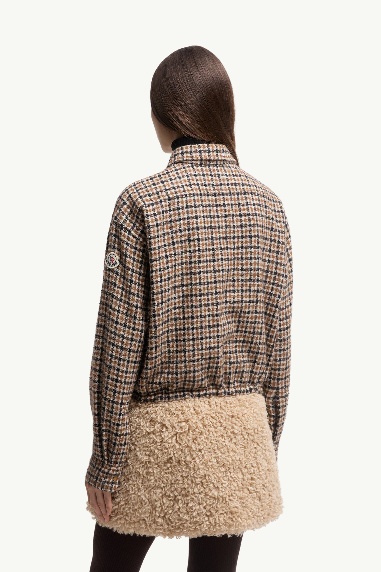 Check Wool Blend Long Sleeve Shirt - 5
