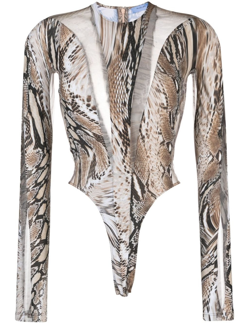 Illusion sheer-panelled bodysuit 1