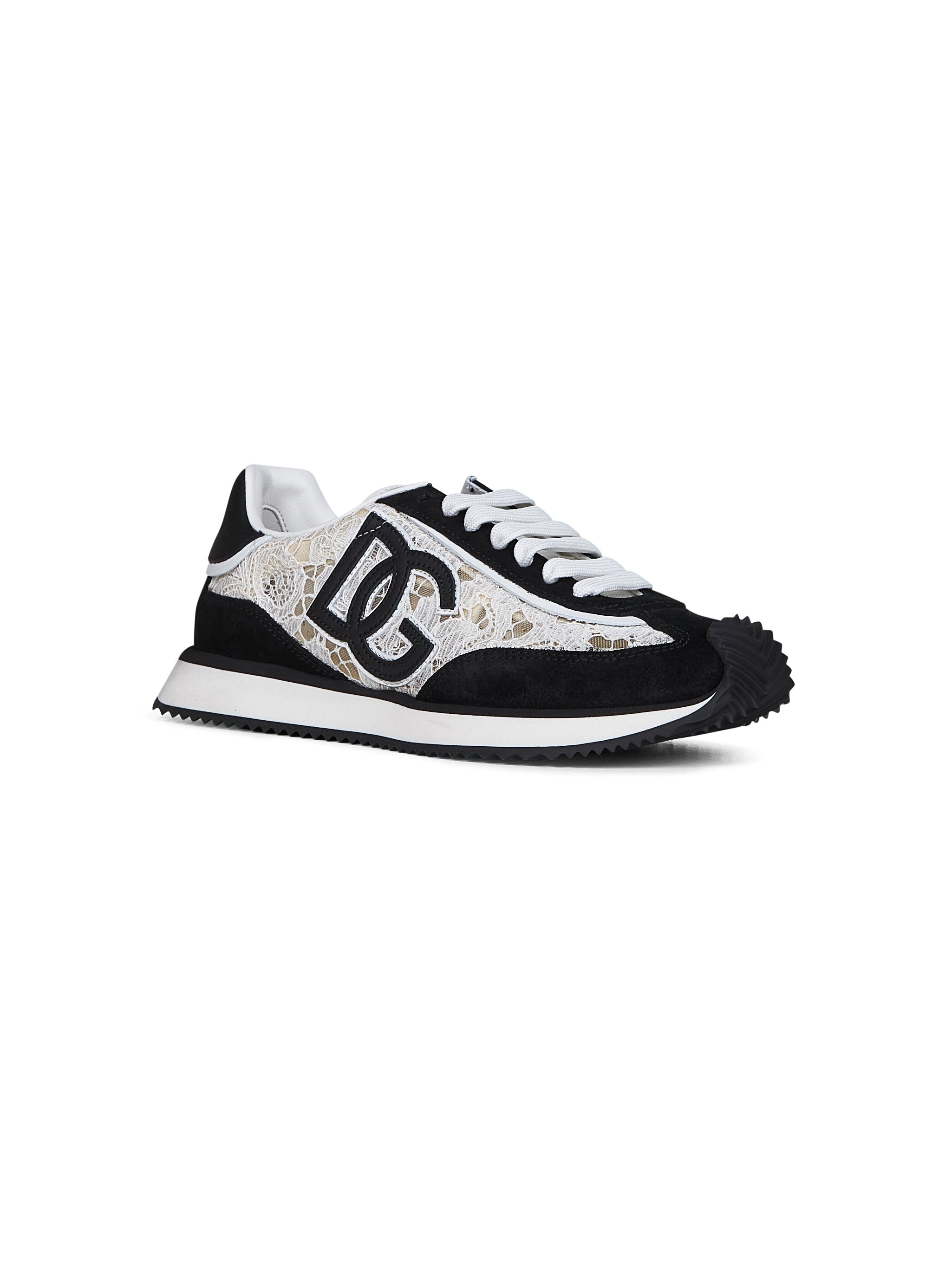 White and black DG CUSHION sneakers - 2
