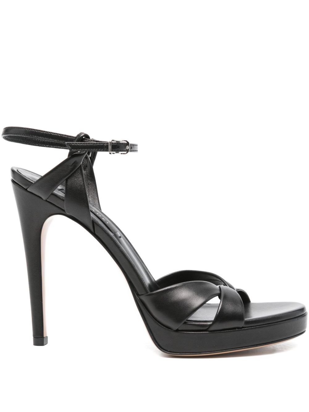 twist-strap platform sandals - 1
