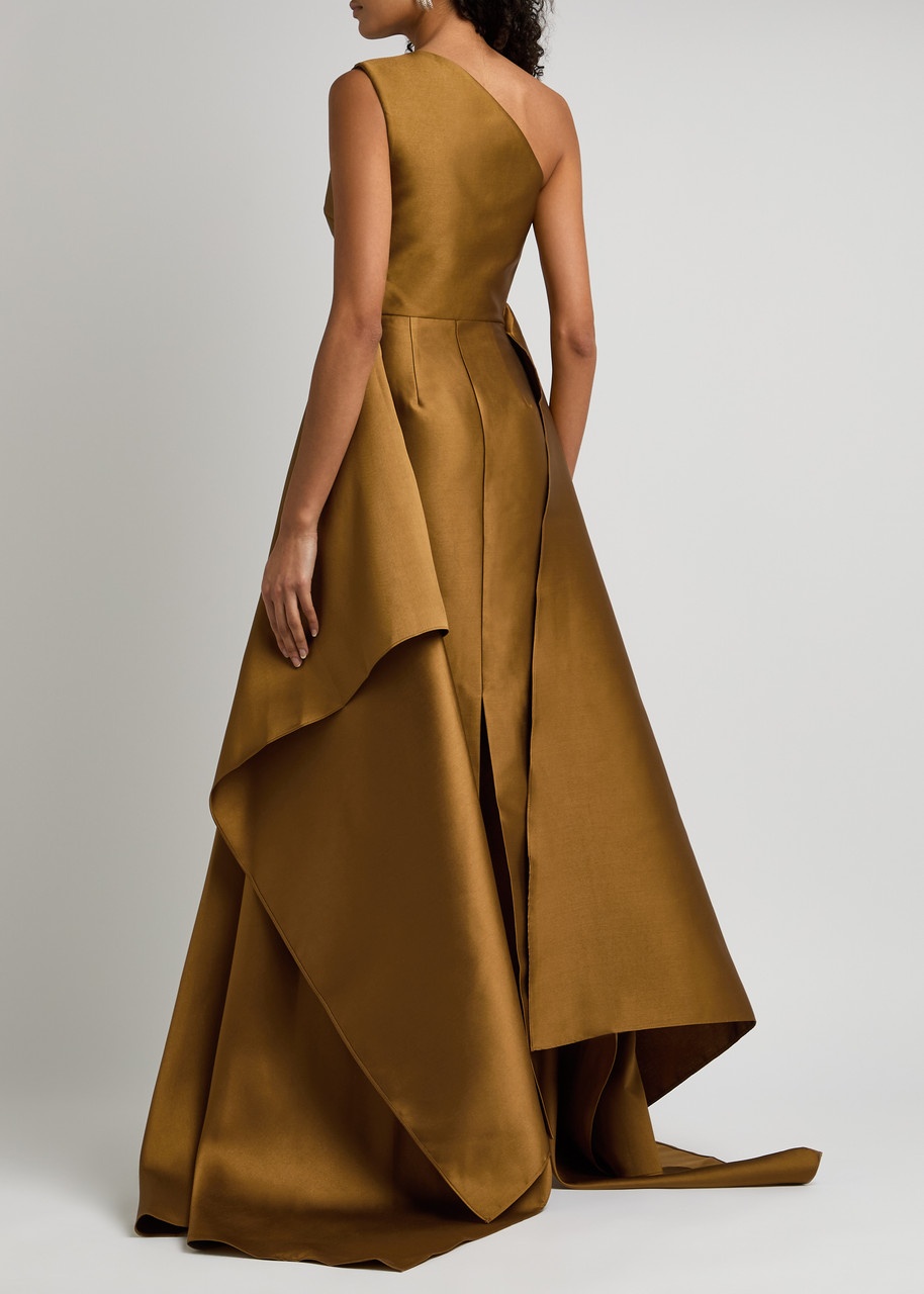 Solace London Charo One-shoulder Faille Gown - 3