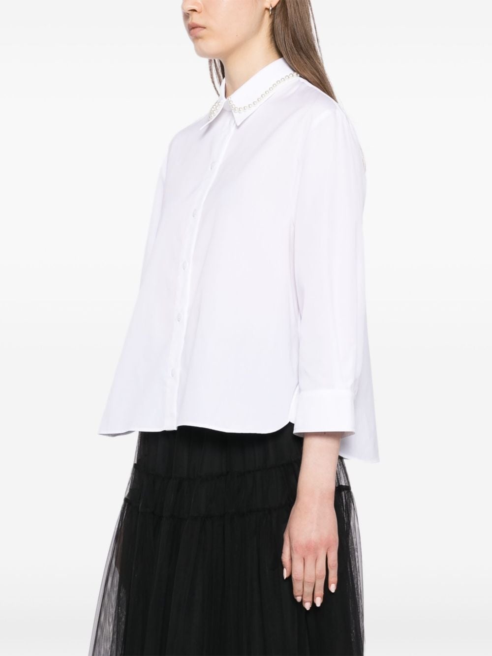 pearl-embellished shirt - 3