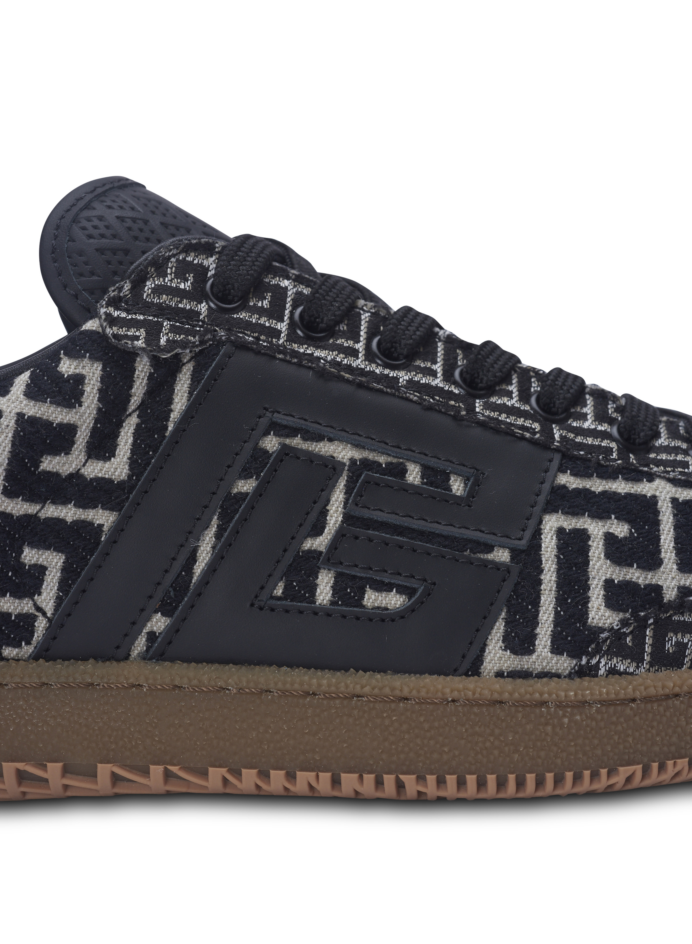 Balmain Swan trainers in PB Labyrinth jacquard - 7