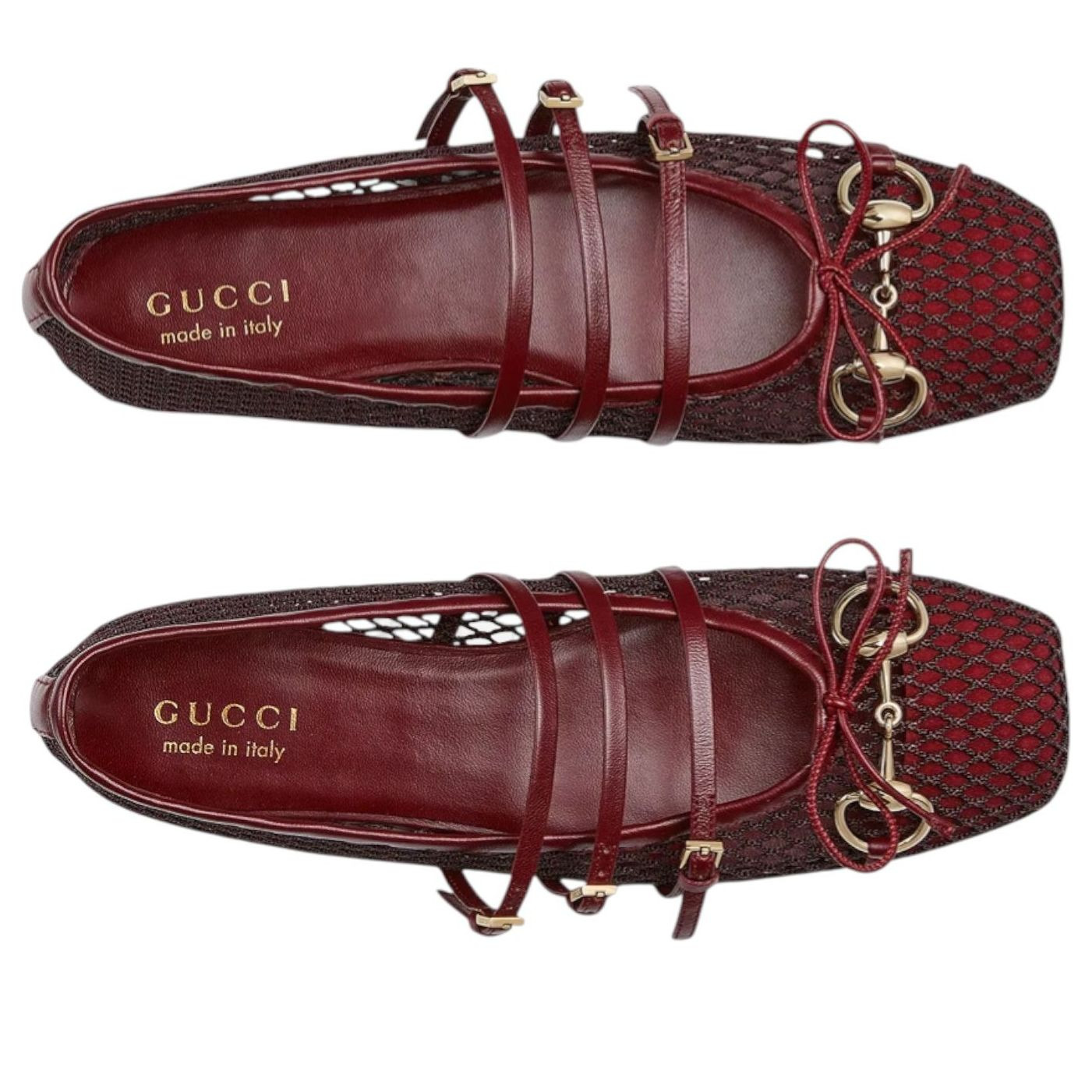 (WMNS) Gucci Horsebit Flat Shoes 'Rosso Ancora Red Mesh' 835077-FAEQZ-6207 - 2