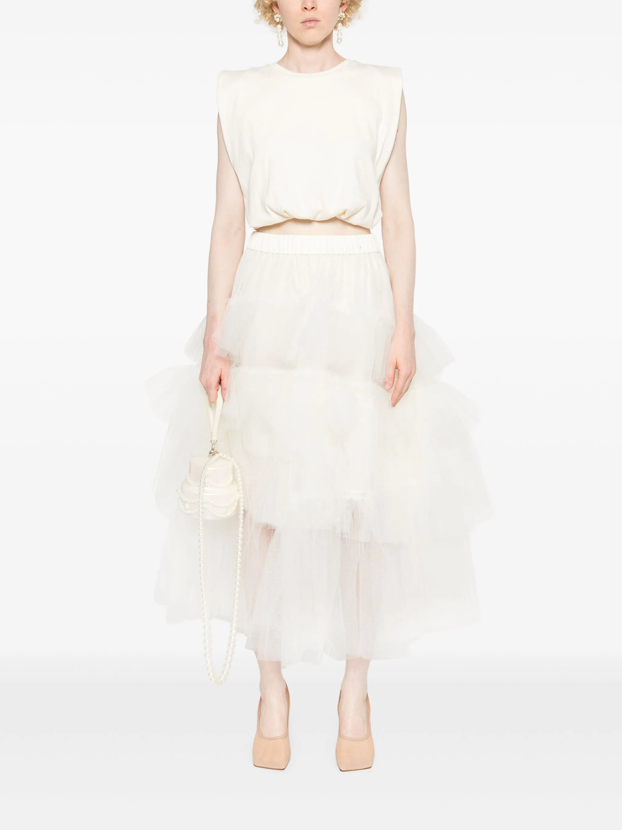 tulle midi skirt - 2