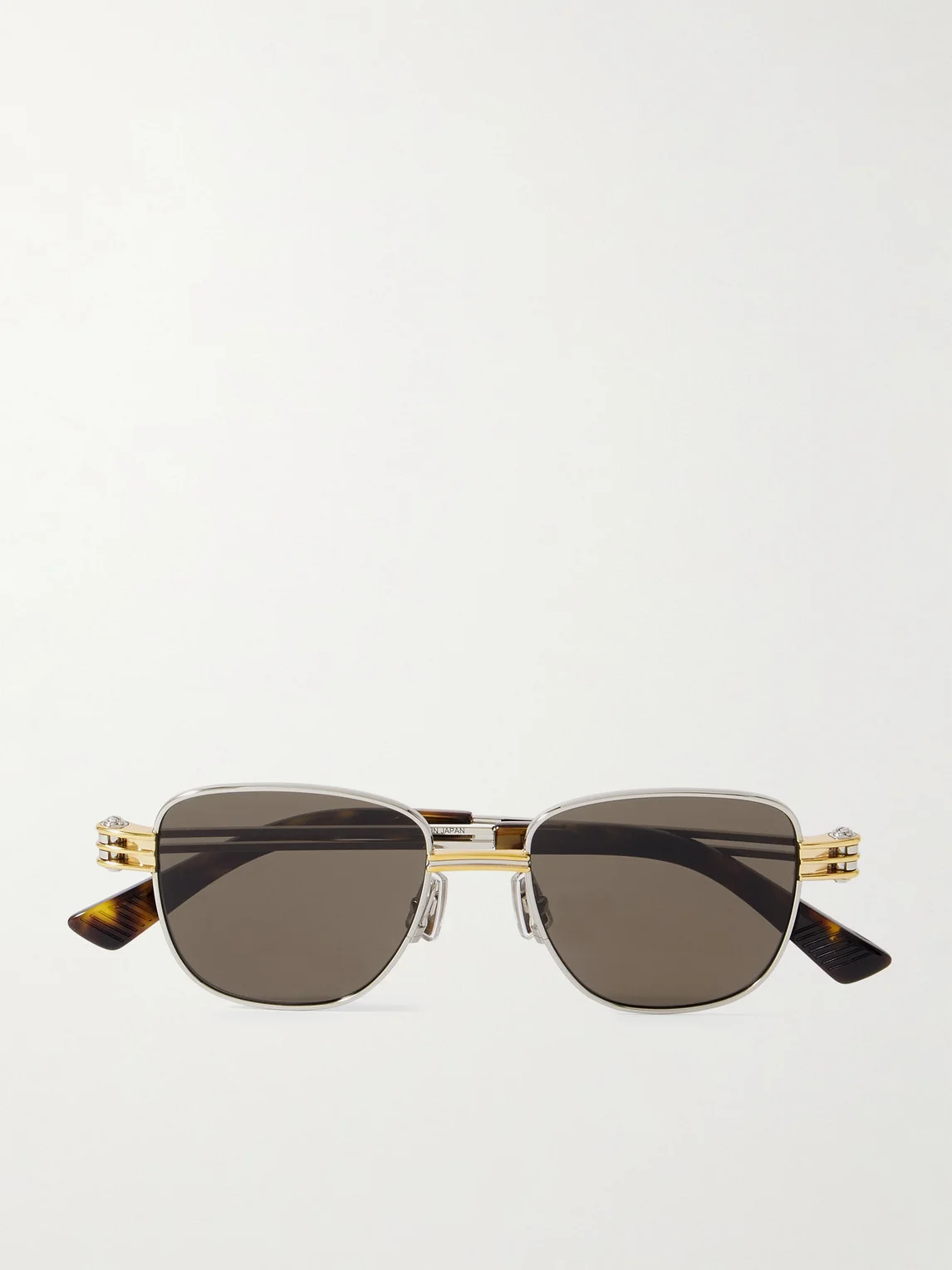 Square-Frame Gold- and Silver-Tone Sunglasses - 1