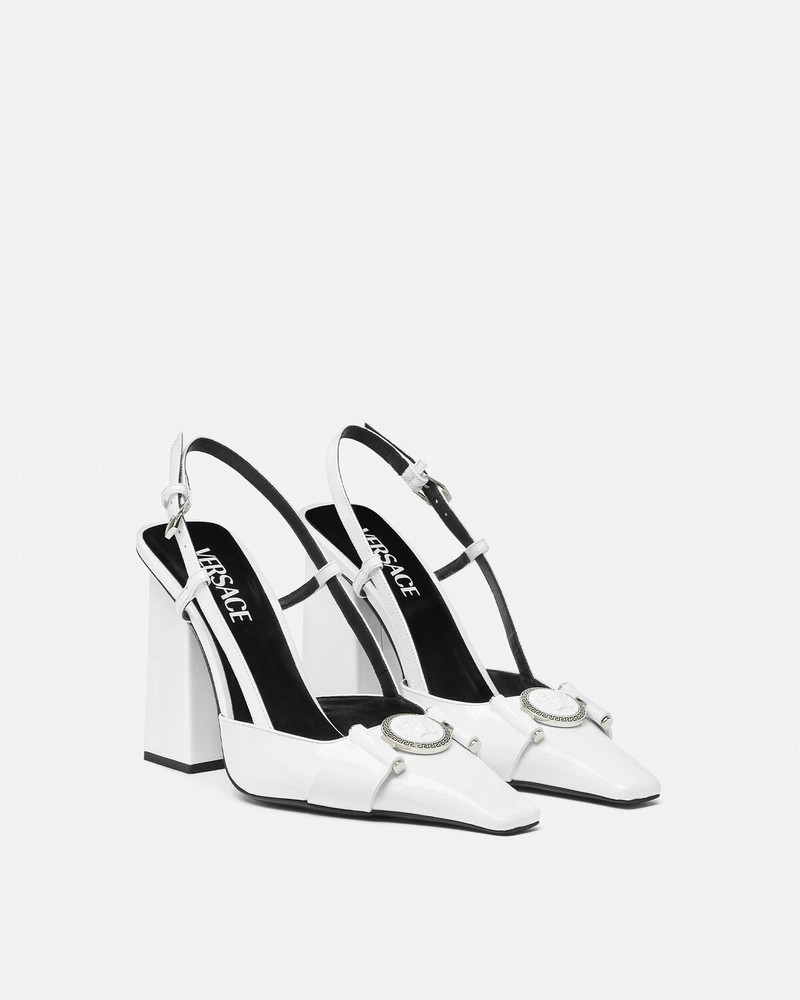 VERSACE Medusa Buckle Slingback Pumps 105 mm outlook
