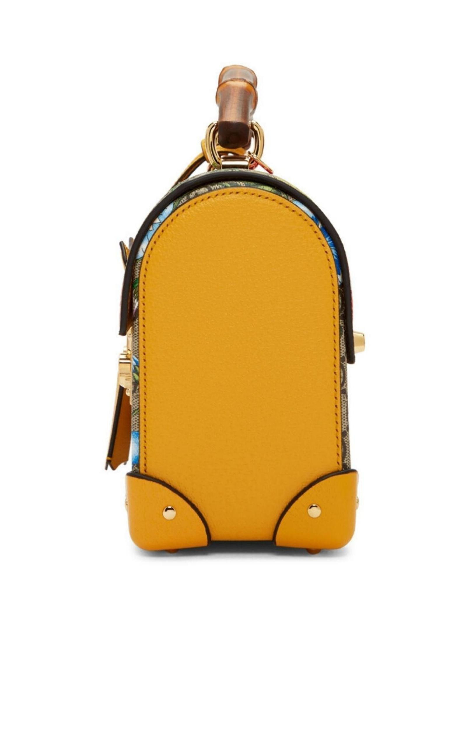 Multicolor Small GG Flora Bamboo Padlock Bag - 6