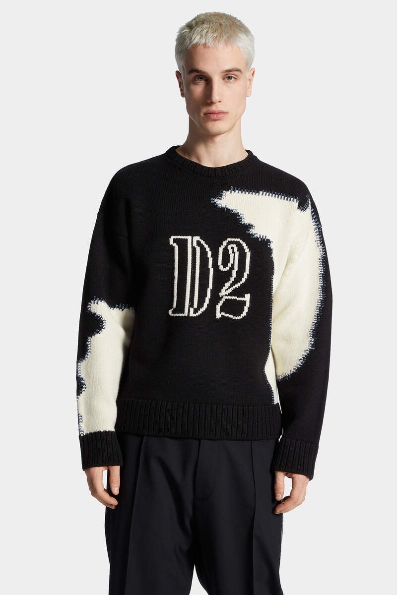 FAKE STITCH D2 KNIT SWEATER - 3