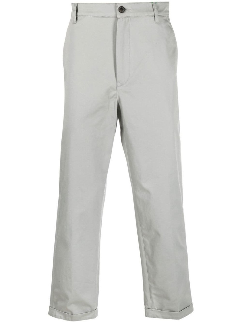 logo-patch cropped chinos 1