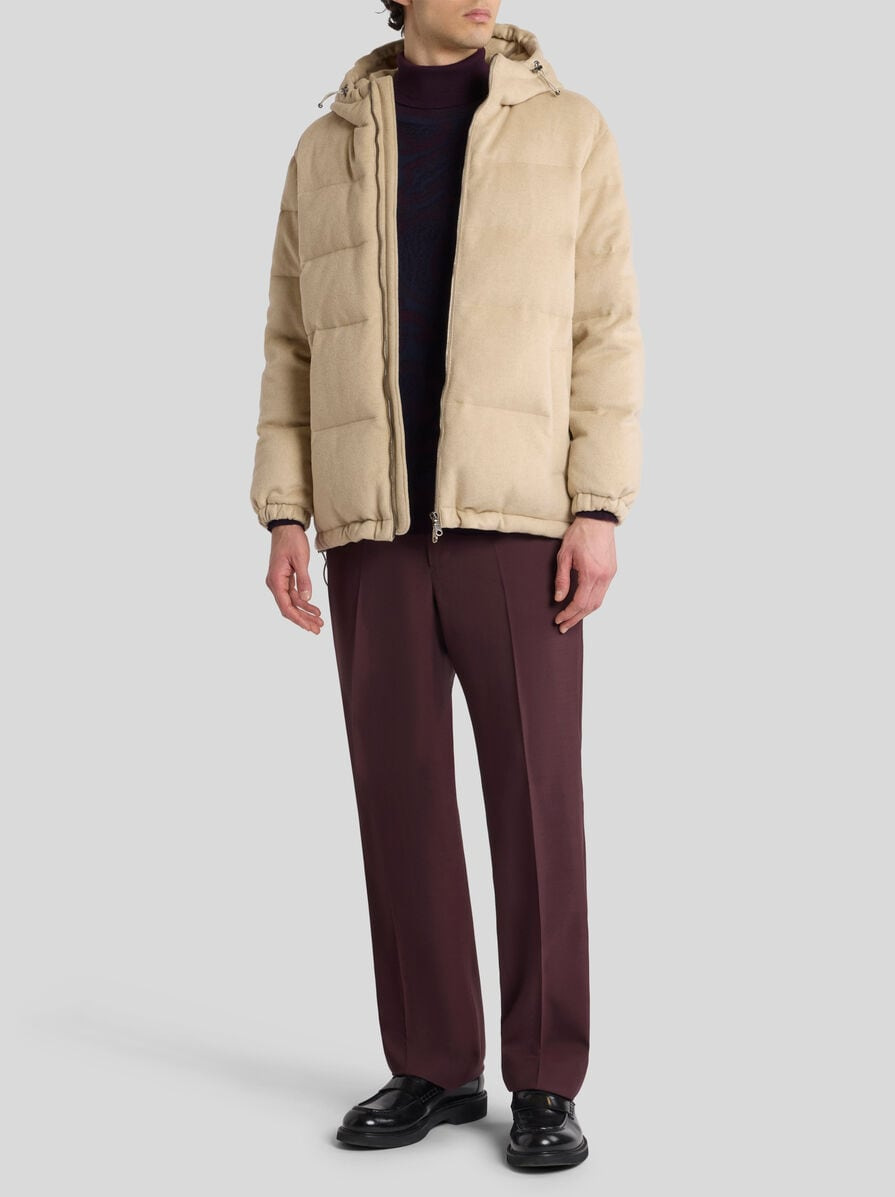 HOODED CASHMERE DOWN JACKET - 3