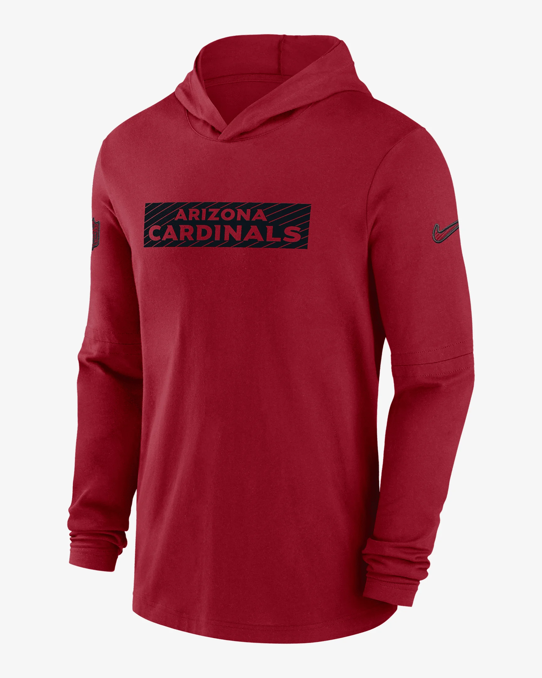 Arizona Cardinals Sideline Men's Nike Dri-FIT NFL Long-Sleeve Hooded Top - 1