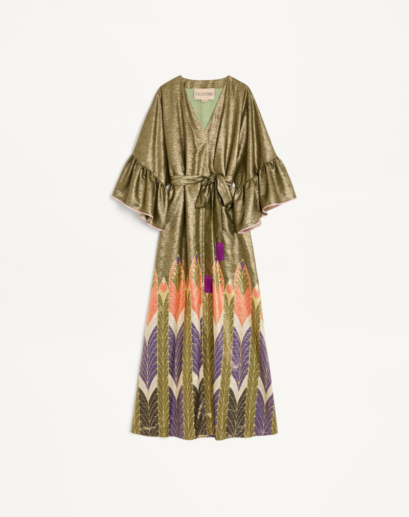 LONG LUREX DRESS WITH VOYAGE IMAGINAIRE PRINT - 1