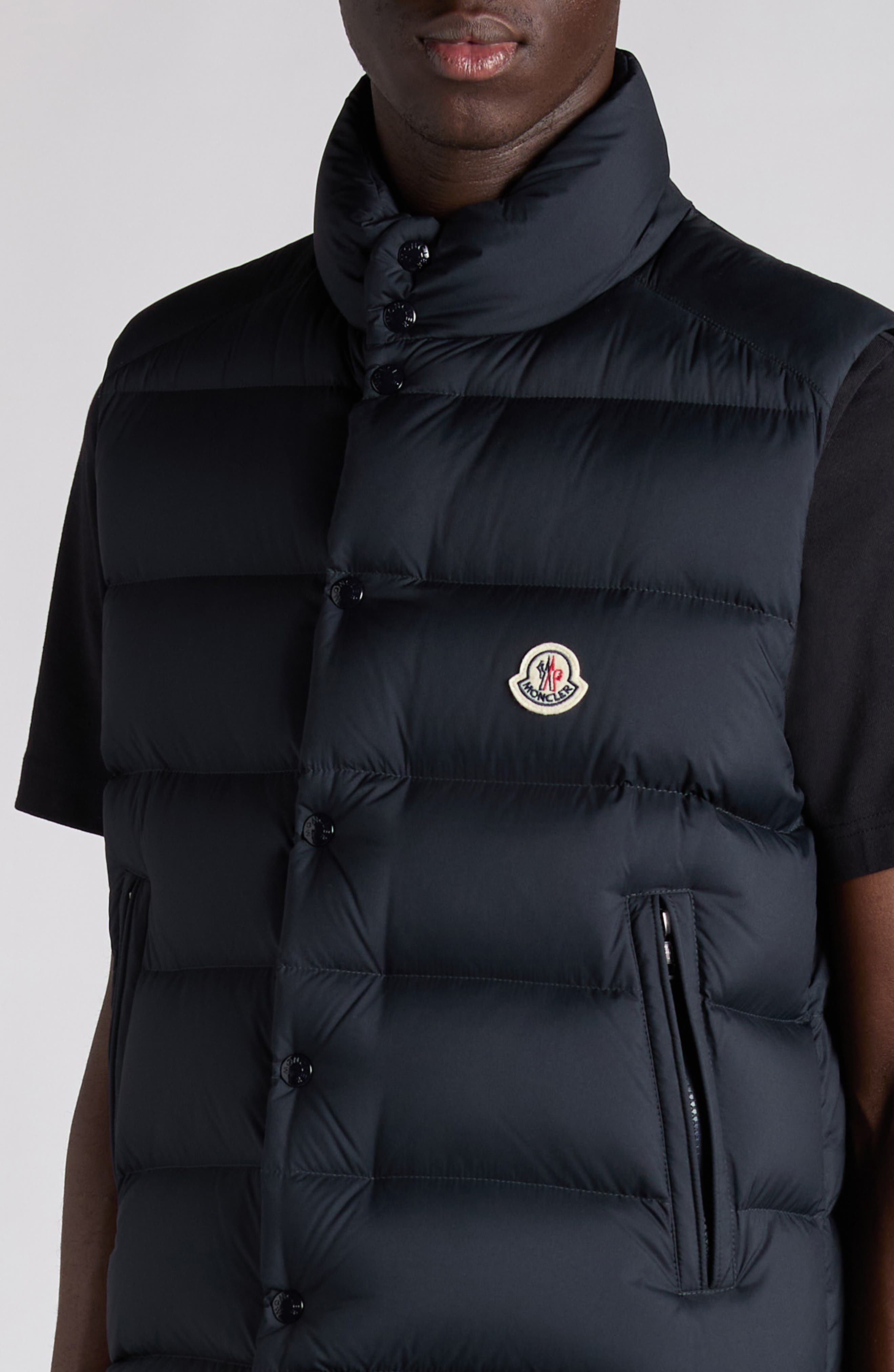 Moncler Tibb Water Repellent Down Puffer Vest in Black at Nordstrom - 5