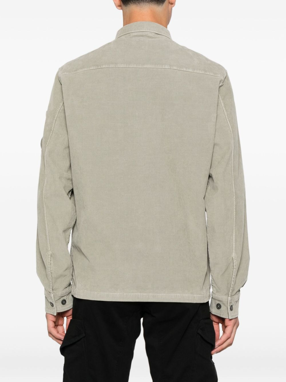 Lens-detail corduroy shirt - 4