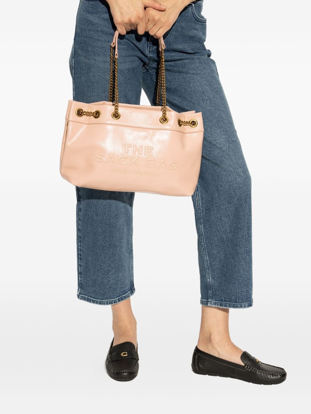 The Sac embossed-logo chain-strap tote bag - 2