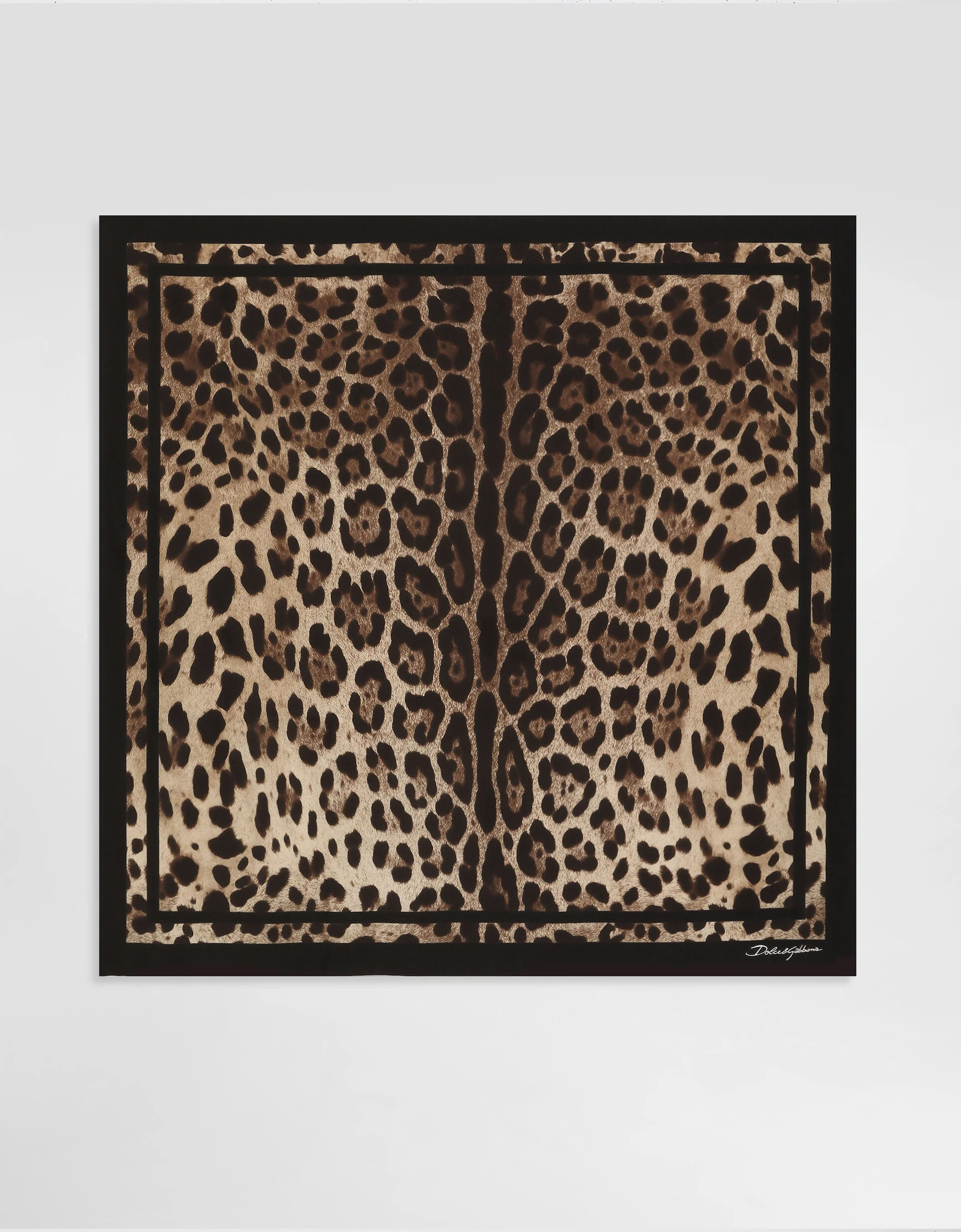 Leopard-print silk twill scarf 70x70 - 1