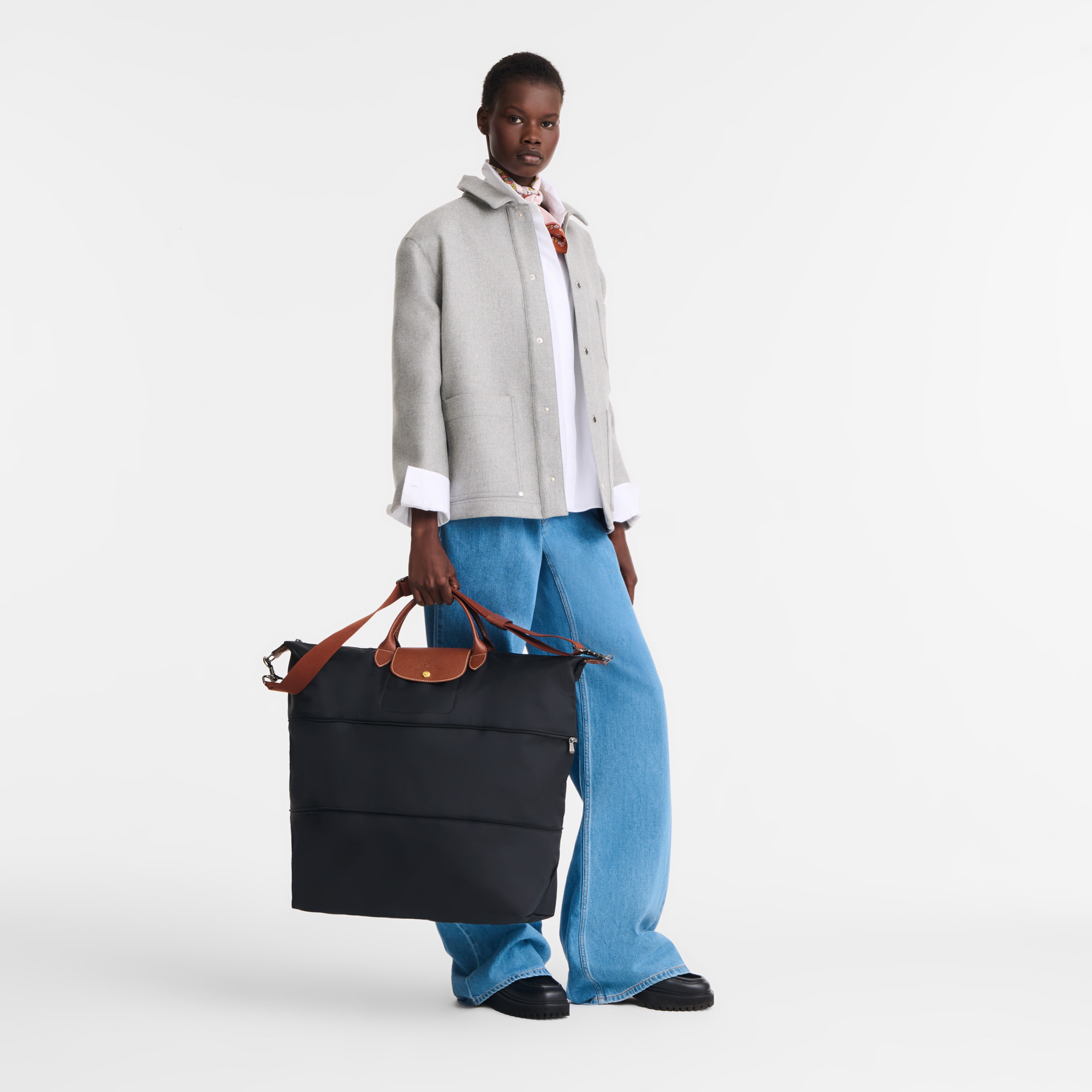 Le Pliage Original Travel bag expandable Black - Recycled canvas - 2