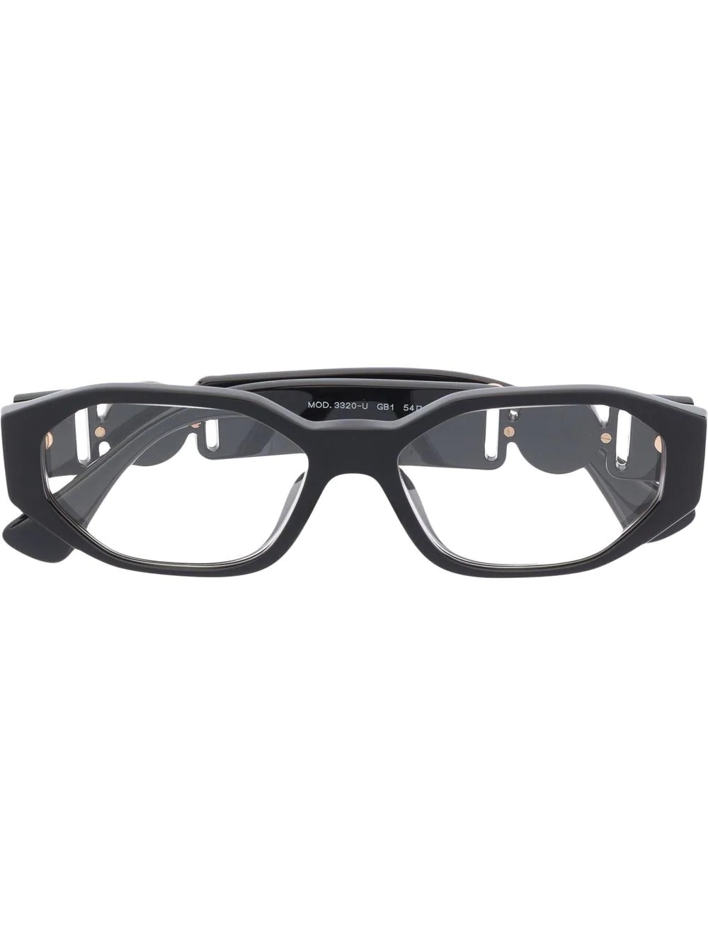 logo square-frame glasses - 1