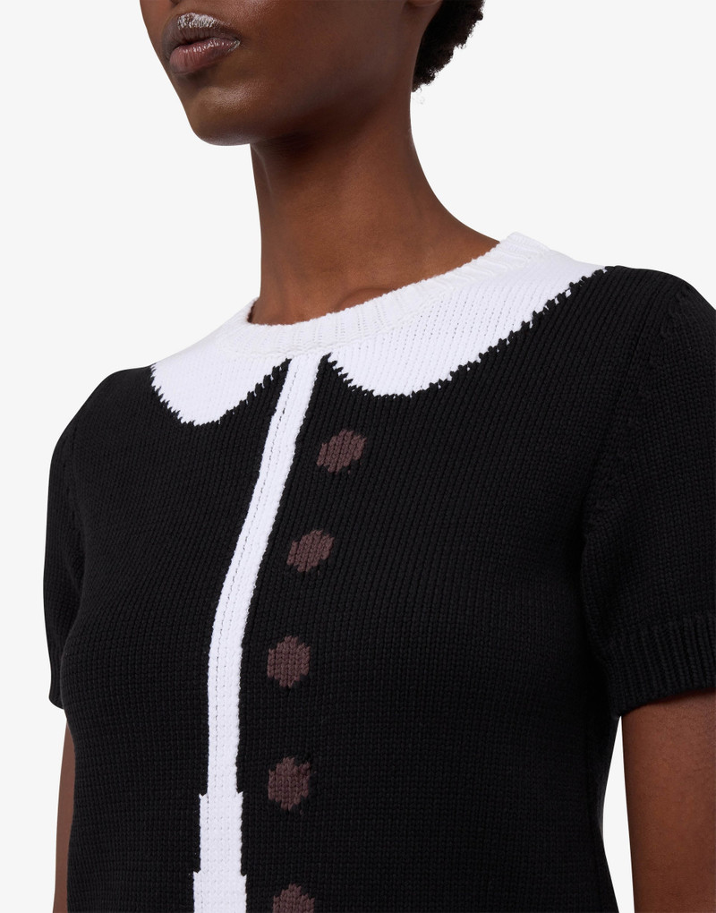 Moschino ORGANIC COTTON BLEND INTARSIA KNIT outlook