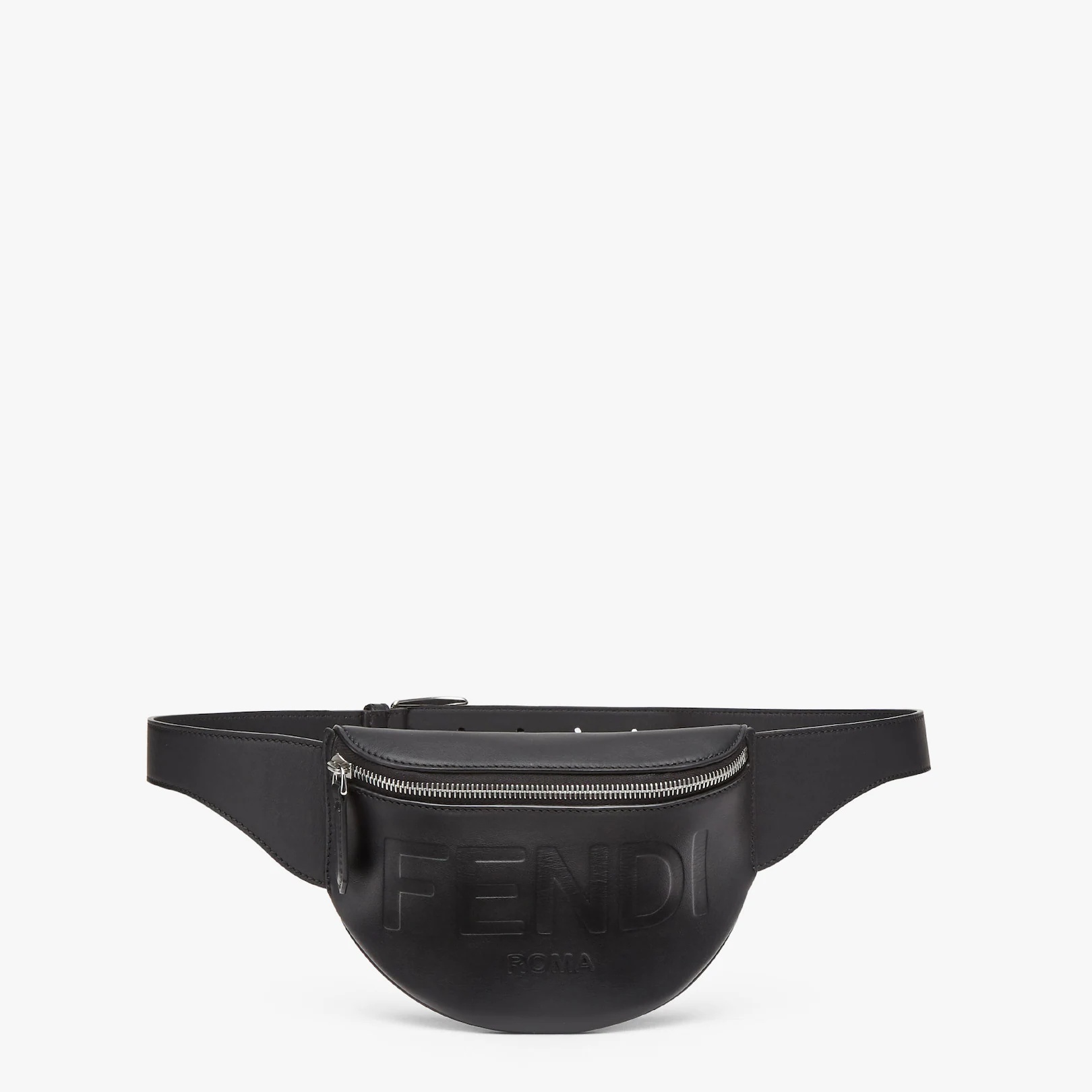 Black leather belt bag - 1