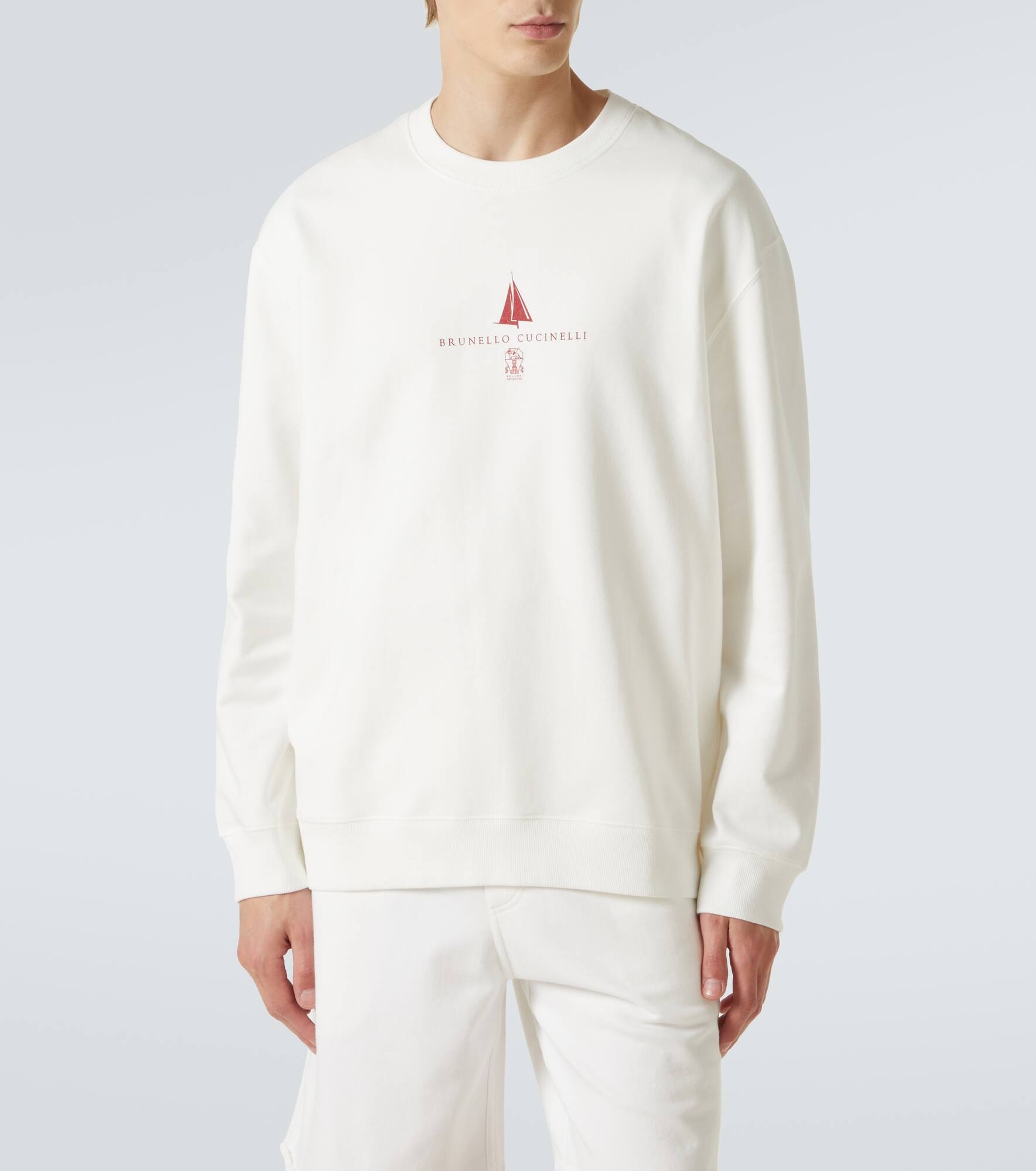 Logo cotton-blend jersey sweatshirt - 3