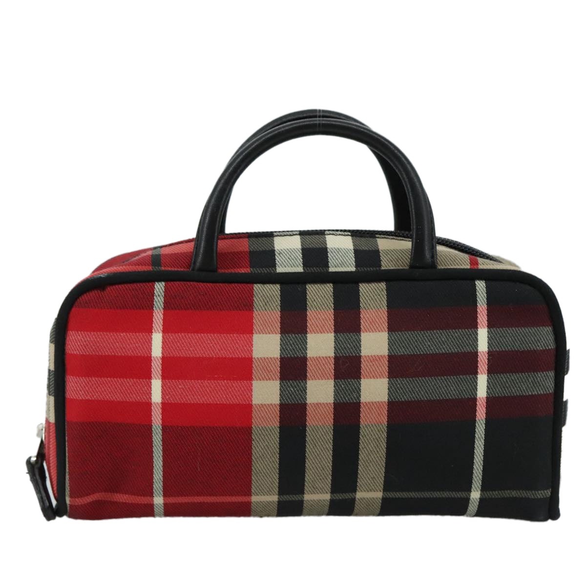 Burberry Nova Check Hand Bag Canvas Red - 2