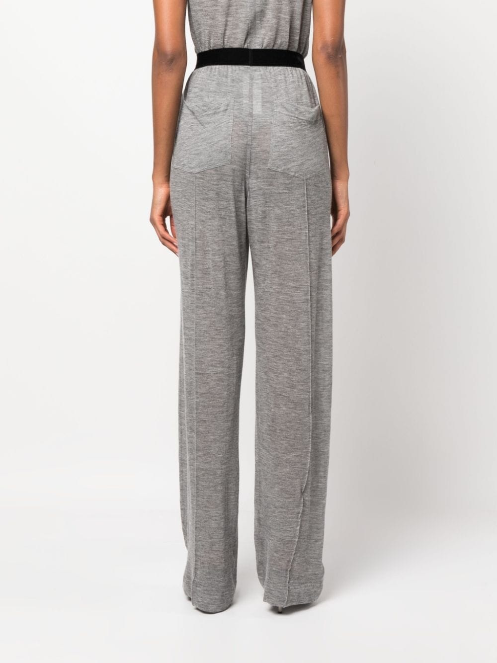 logo-waistband cashmere track pants - 4