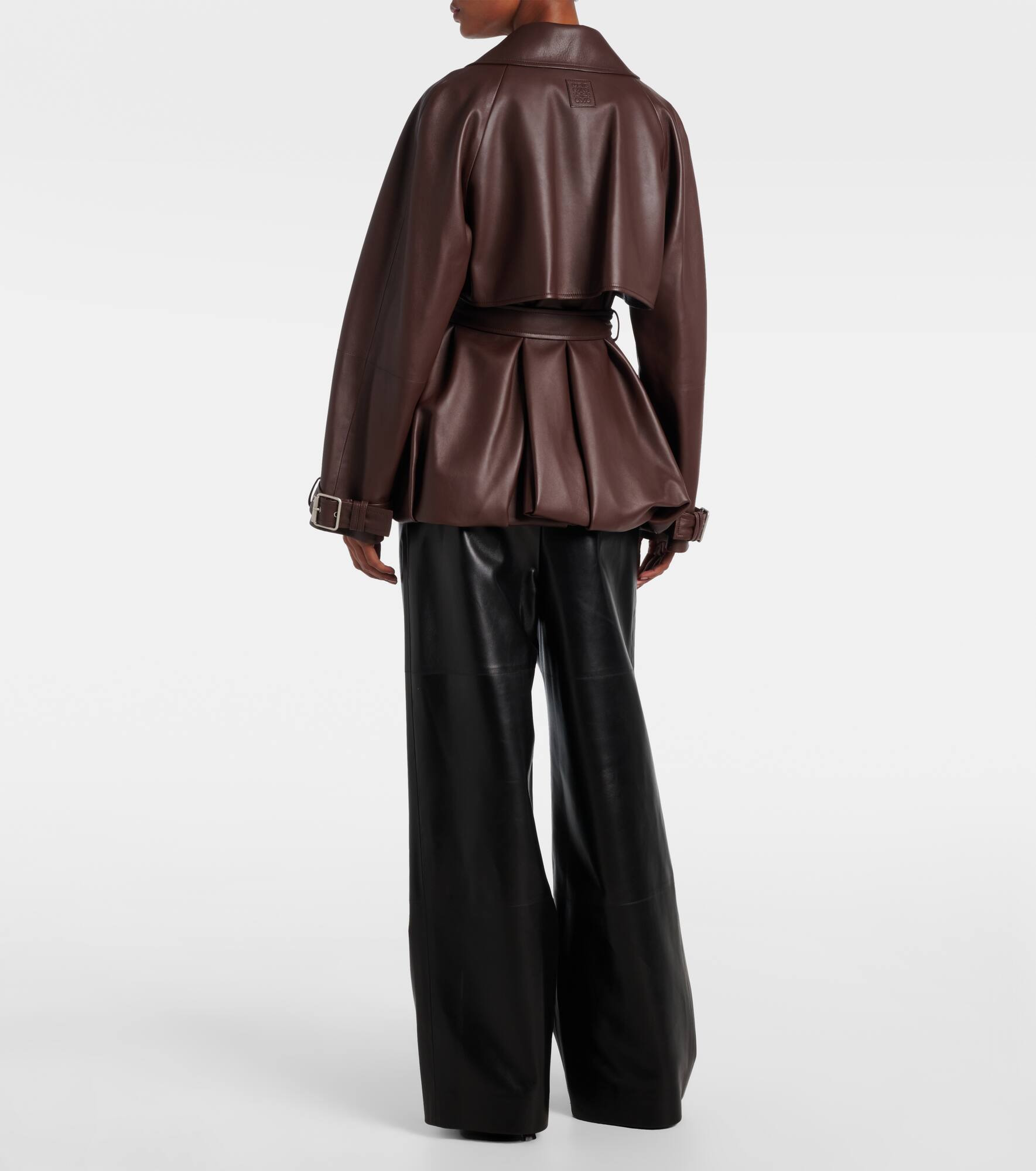 Balloon leather jacket - 3