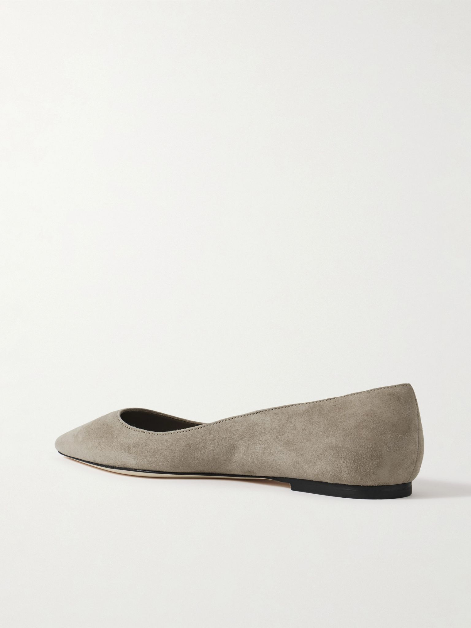 Romy suede point-toe flats Taupe - 3