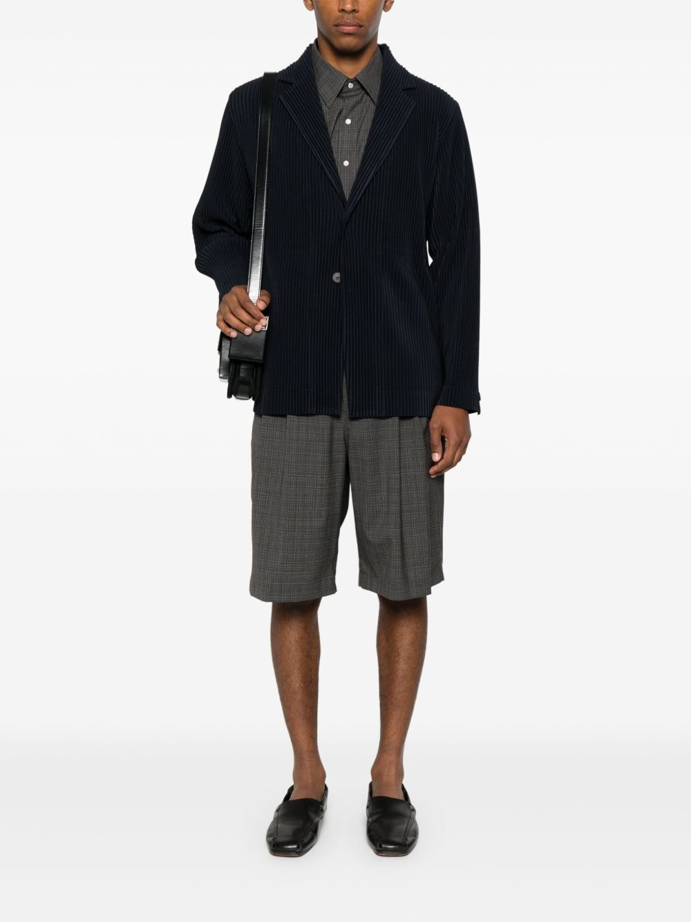 plissé-effect blazer - 2