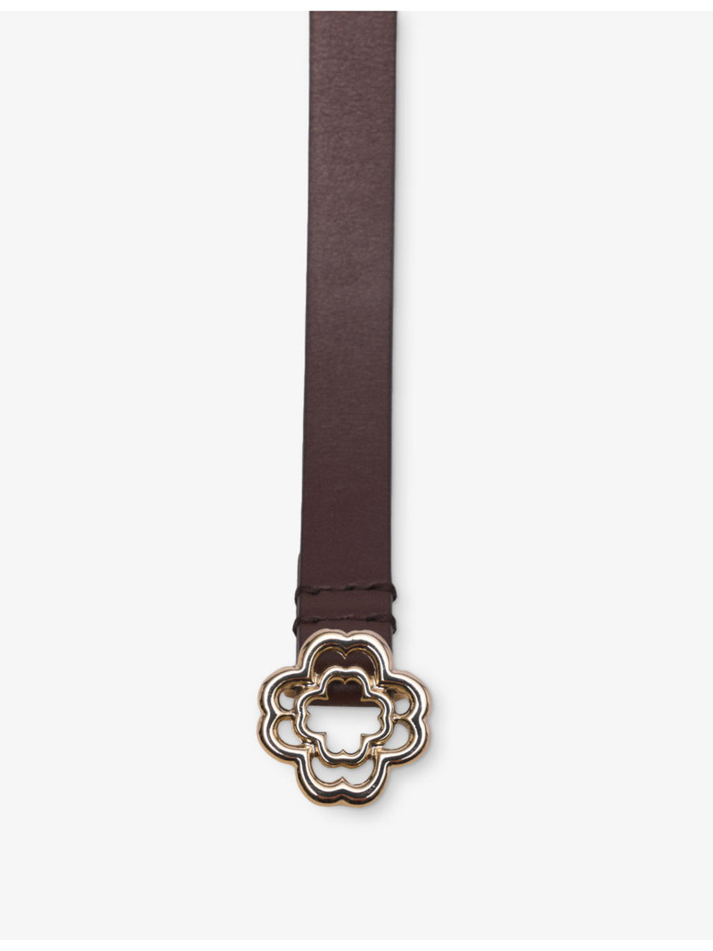 maje Logo-buckle leather belt outlook